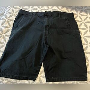 Dickies Black Flat Front Shorts
